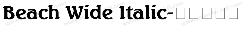 Beach Wide Italic字体转换